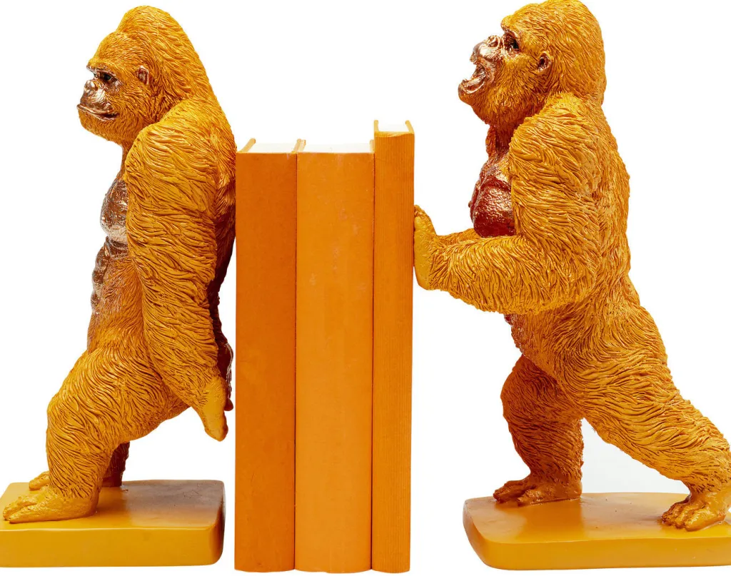 bookend_gorilla_orange_set_3.webp Kirjatuet>KARE Design Bookend Gorilla Orange (2/Set)
