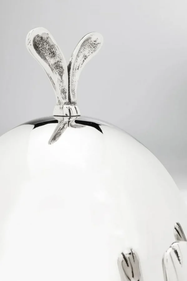 Keittiö Ja Astiat | Jalalliset Koriste-Esineet>KARE Design Bunny Pupu Kakkukupu, Tarjotin Kuvulla, Hopea