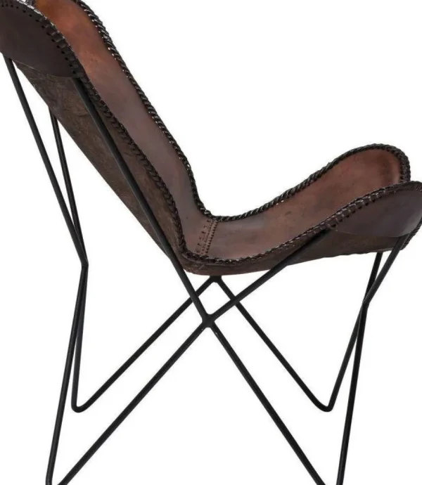 Olohuone | Nojatuolit>KARE Design Butterfly Econo Nojatuoli, Ruskea