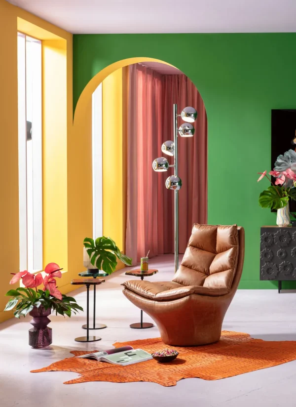 Lattiavalaisimet | Olohuone>KARE Design Calotta Chrome 5-lite Lattiavalaisin
