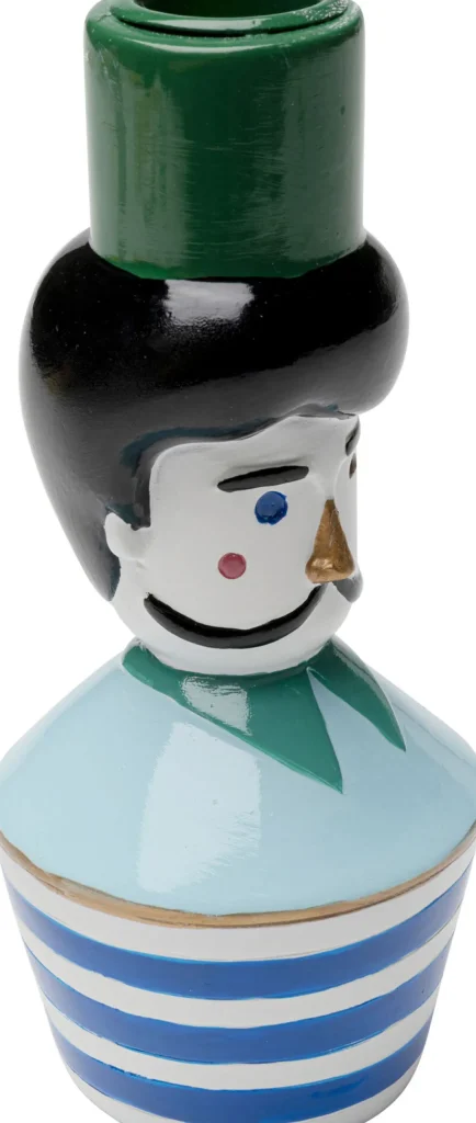 Lyhdyt | Kynttilänjalat>KARE Design Candle Holder Monsieur Mustache Kynttilänjalka 16cm