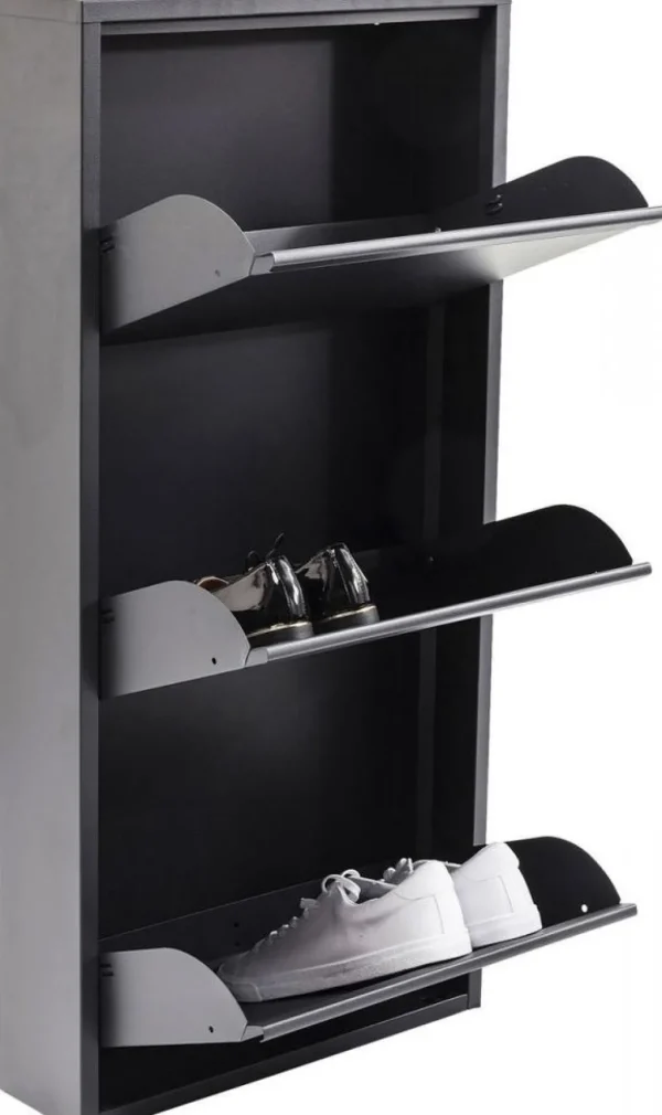 Kenkäkaapit>KARE Design Caruso 3 Kenkäkaappi, Antrasiitti