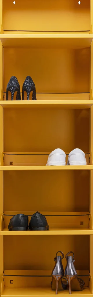 Kenkäkaapit>KARE Design Caruso Kenkäkaappi Keltainen 5 Lokeroa