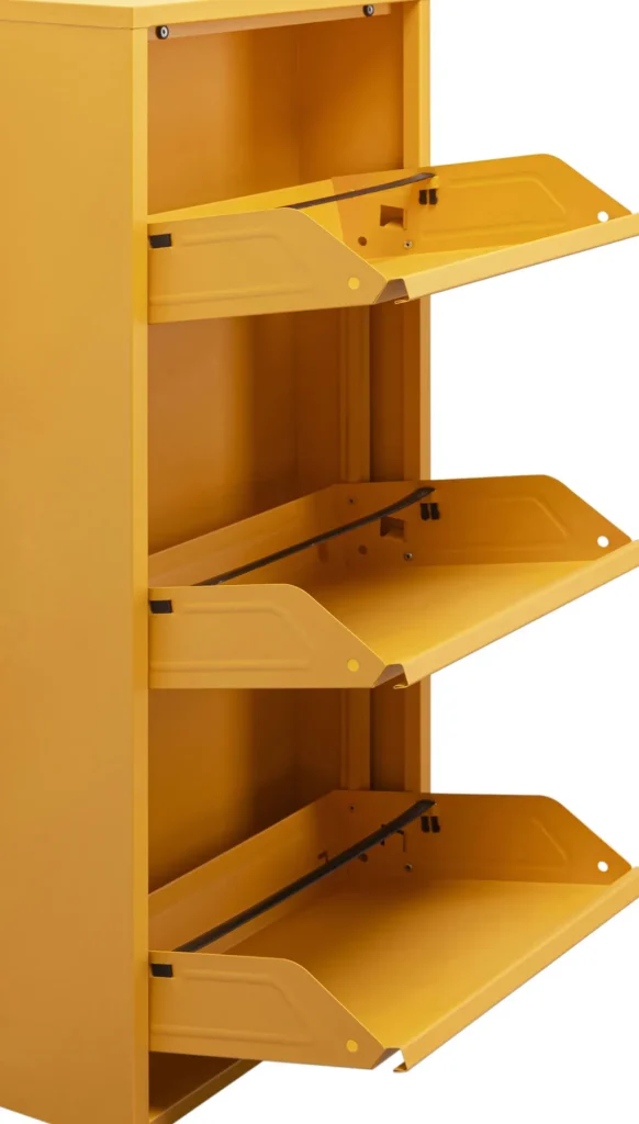 Kenkäkaapit>KARE Design Caruso Kenkäkaappi Keltainen 3 Lokeroa