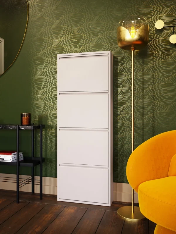 Kenkäkaapit>KARE Design Caruso Kenkäkaappi Kermanvärinen 4 Lokeroa