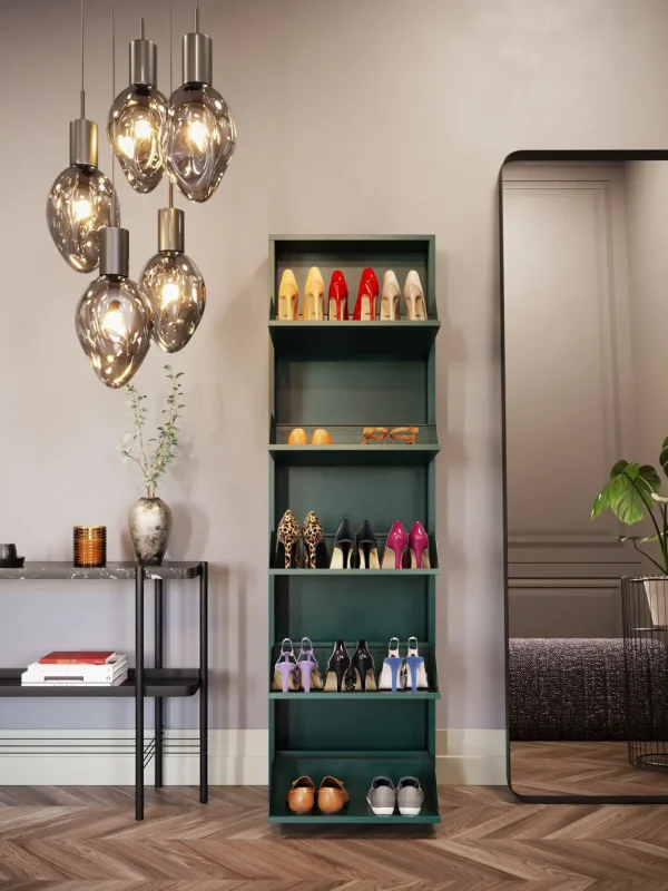 Kenkäkaapit>KARE Design Caruso Kenkäkaappi Vihreä 5 Lokeroa