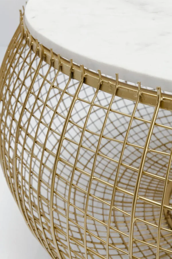 Sohvapöydät>KARE Design Cesta Marble Sohvapöytä, Kulta Ø100cm