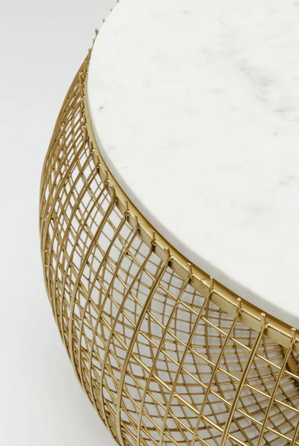 Sohvapöydät>KARE Design Cesta Marble Sohvapöytä, Kulta Ø100cm