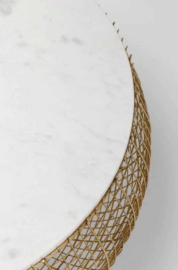 Sohvapöydät>KARE Design Cesta Marble Sohvapöytä, Kulta Ø100cm