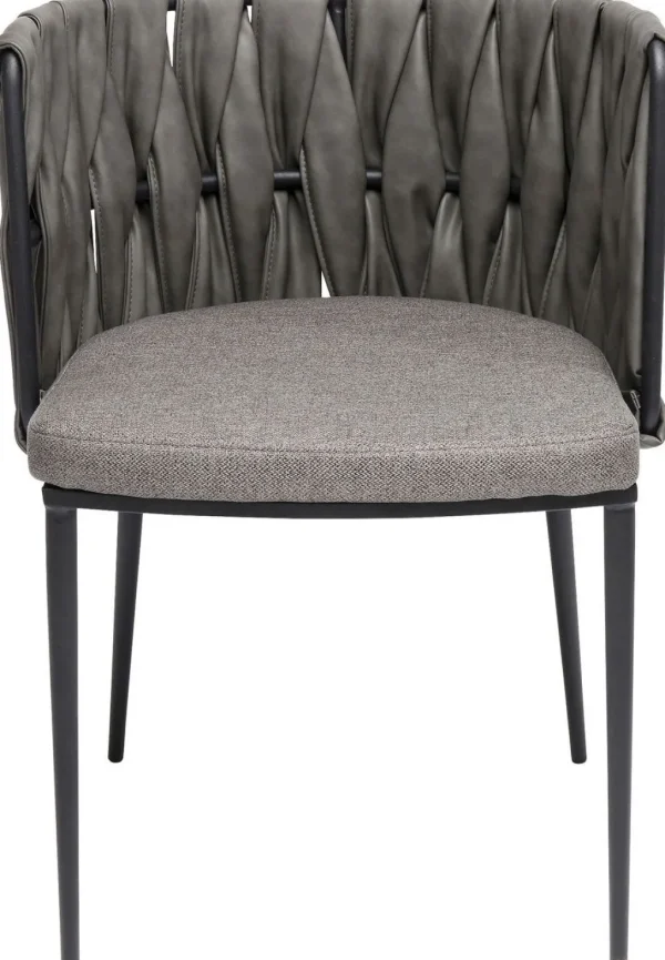 Tuolit>KARE Design Cheerio Tuoli Käsinojilla, Harmaa (sis. Tyynyn)