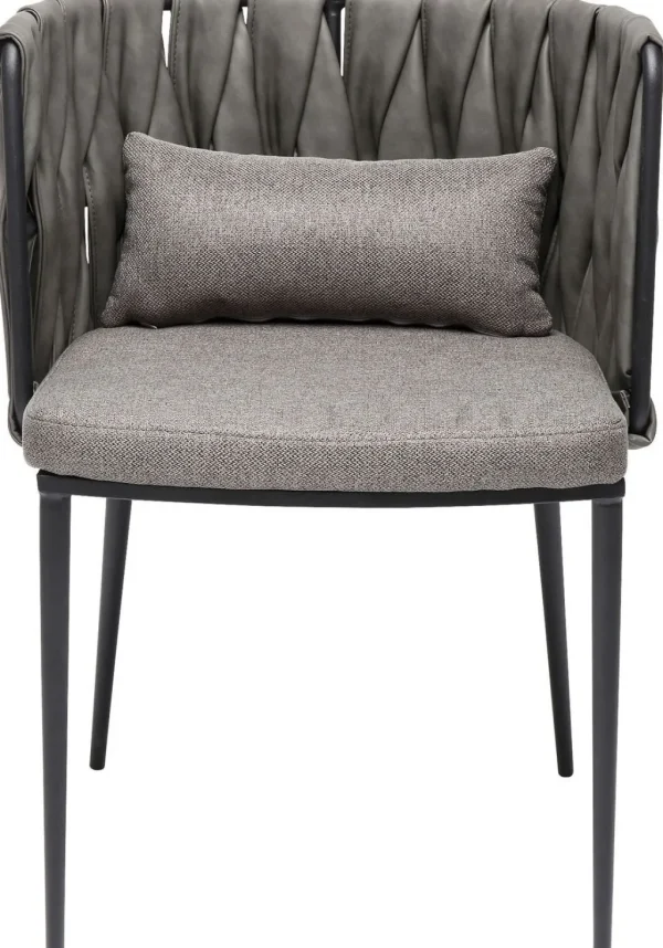 Tuolit>KARE Design Cheerio Tuoli Käsinojilla, Harmaa (sis. Tyynyn)