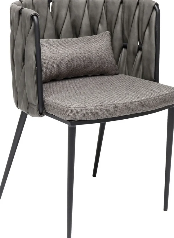 Tuolit>KARE Design Cheerio Tuoli Käsinojilla, Harmaa (sis. Tyynyn)