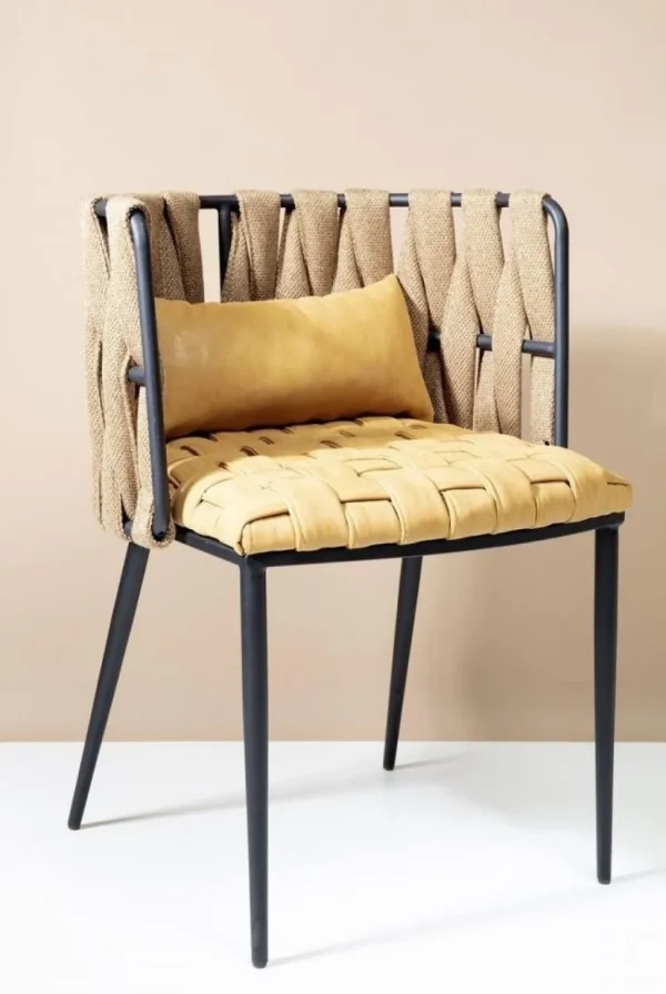 Tuolit>KARE Design Cheerio Tuoli Käsinojilla, Keltainen (sis. Tyynyn)