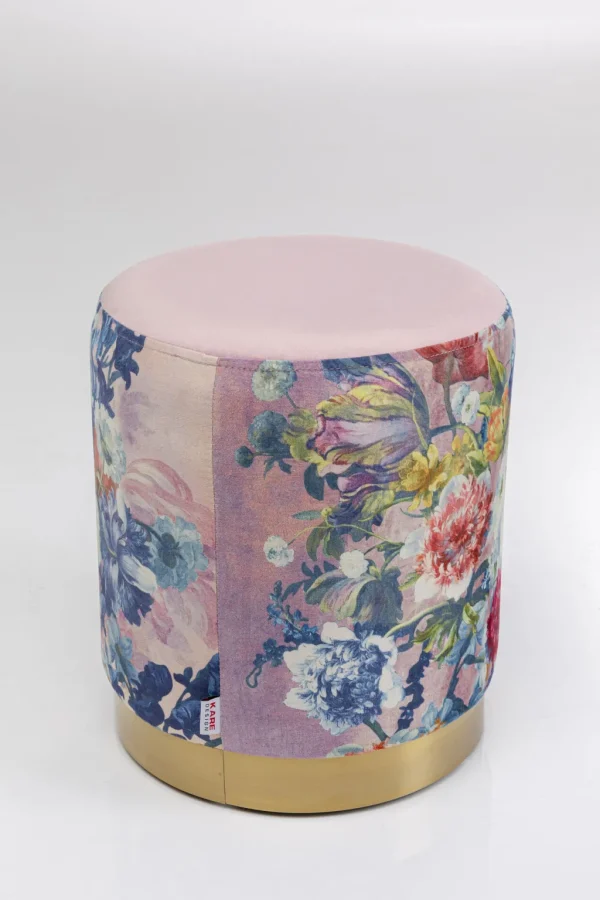 Rahit Ja Jakkarat>KARE Design Cherry Flower Kukat Roosa Jakkara, Palli, Messinki Ø32cm