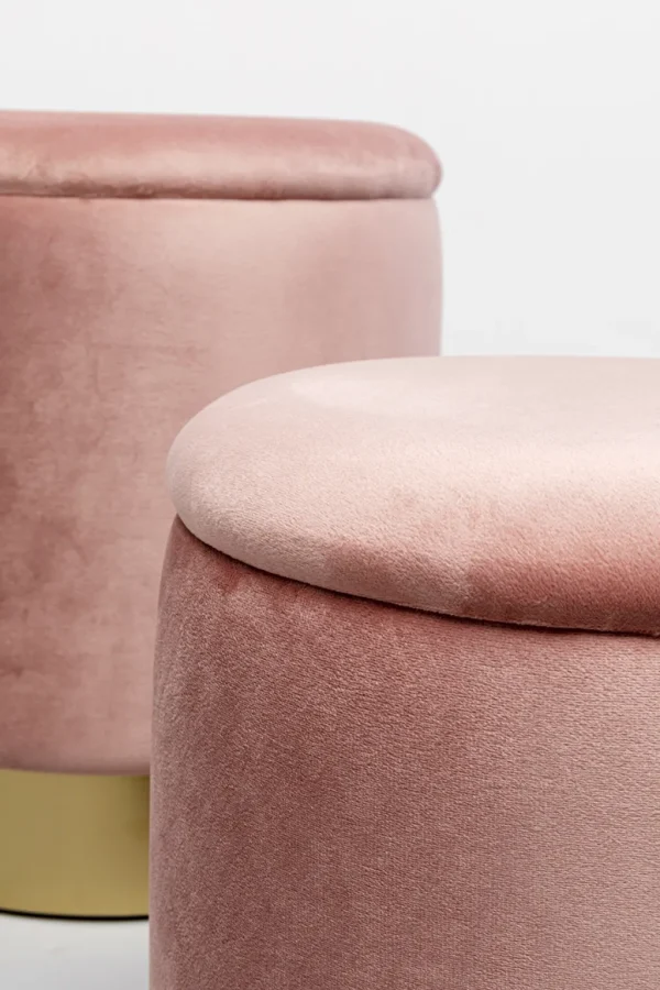 Rahit Ja Jakkarat>KARE Design Cherry Säilytys Jakkara, Roosa, Messinki (2/Setti)