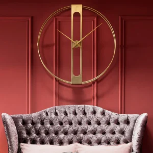 Kellot>KARE Design Clip Gold Seinäkello, Kulta Ø107cm
