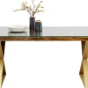 Pöydät>KARE Design Conley Ruokapöytä - Ristikkojalka, Messinki 180x90cm