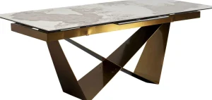 Pöydät>KARE Design Connesso Jatkettava Pöytä, Messinki 200(+60)x100cm