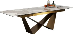 Pöydät>KARE Design Connesso Jatkettava Pöytä, Messinki 200(+60)x100cm