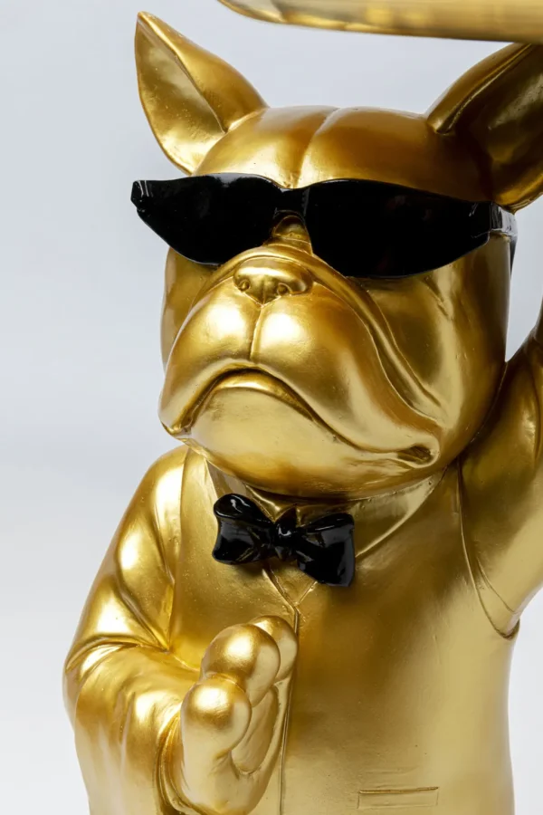 Sohvapöydät | Olohuone>KARE Design Cool Bulldog Sivupöytä, Tarjotin, Kulta 34x55cm