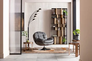 Nojatuolit>KARE Design Cosy Grey Pyörivä Nojatuoli, Harmaa
