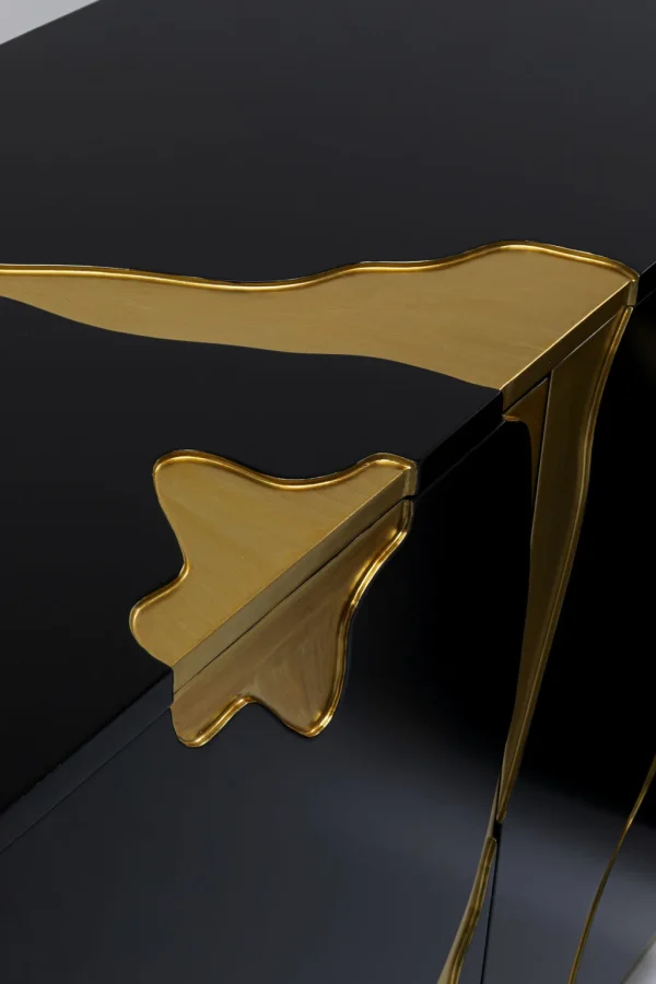 Senkit | Lipastot>KARE Design Cracked Senkki - Musta, Kulta 165x80cm
