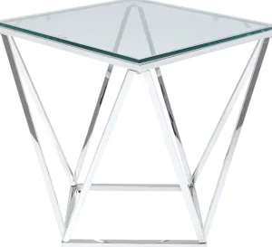 Sohvapöydät>KARE Design Cristallo Sivupöytä Hopea 50x50cm
