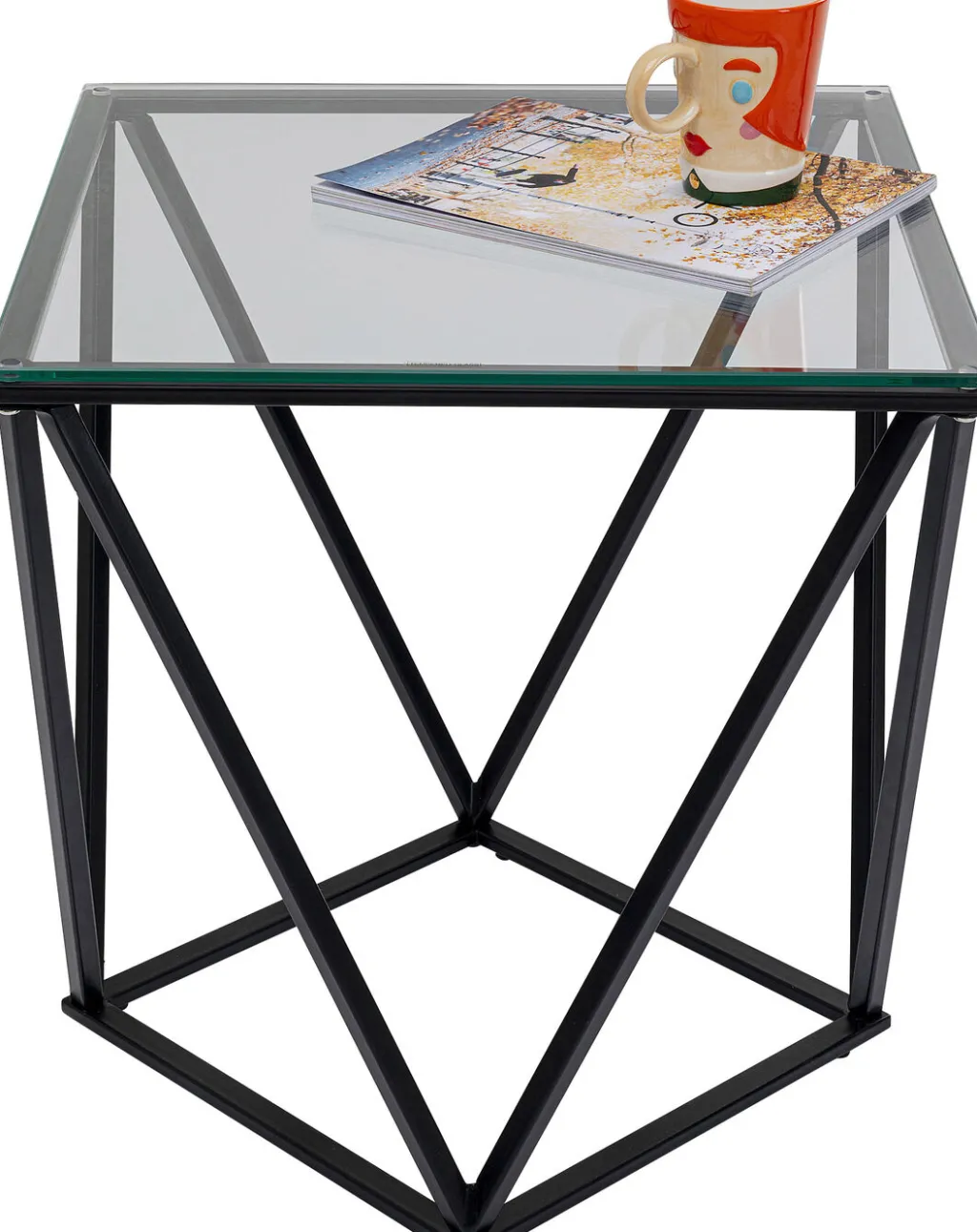cristallo_sivupyt_musta_xcm_2.webp Sohvapöydät>KARE Design Cristallo Sivupöytä, Musta 50x50cm
