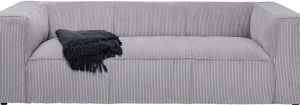 Sohvat | Olohuone>KARE Design Cubetto Cord Sohva 3-istuttava - Vaaleanharmaa 220cm