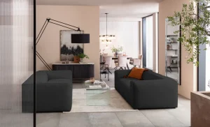 Sohvat>KARE Design Cubetto Sohva 3-istuttava - Tumma Harmaa 220cm