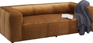 Sohvat>KARE Design Cubetto Sohva, 3-istuttava, Samettia, Ruskea 220cm