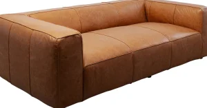 Sohvat | Olohuone>KARE Design Cubetto Sohva, Nahkaa Vaalean Ruskea 220cm
