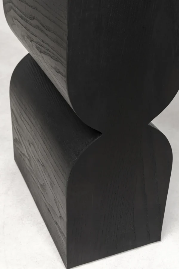 Konsolipöydät Ja Sivupöydät>KARE Design Curve Konsolipöytä, Saarniviilupuu, Musta 120x76cm