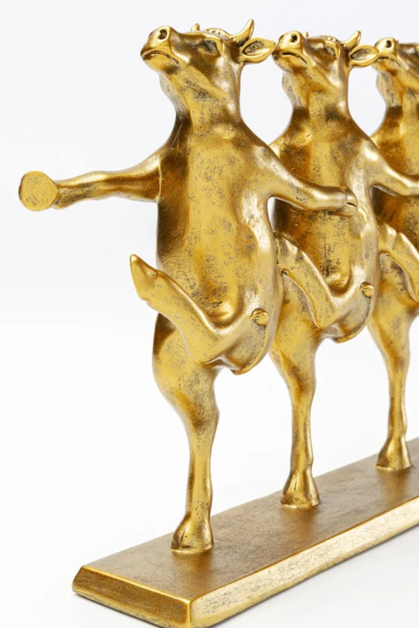 Koriste-Esineet>KARE Design Dancing Cows Tanssivat Lehmät Kulta 40cm
