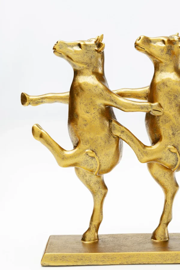 Koriste-Esineet>KARE Design Dancing Cows Tanssivat Lehmät Kulta 40cm