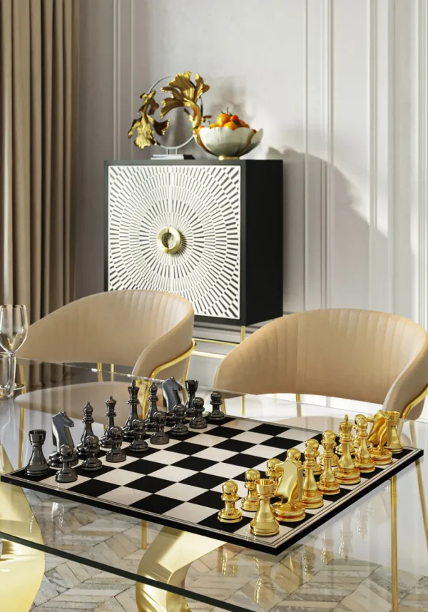 Jalalliset Koriste-Esineet>KARE Design Deco Chess Shakkipeli Koriste-esine 60x60cm