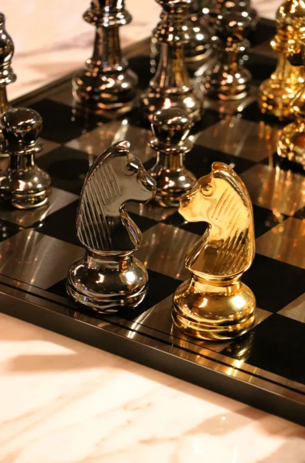 Jalalliset Koriste-Esineet>KARE Design Deco Chess Shakkipeli Koriste-esine 60x60cm