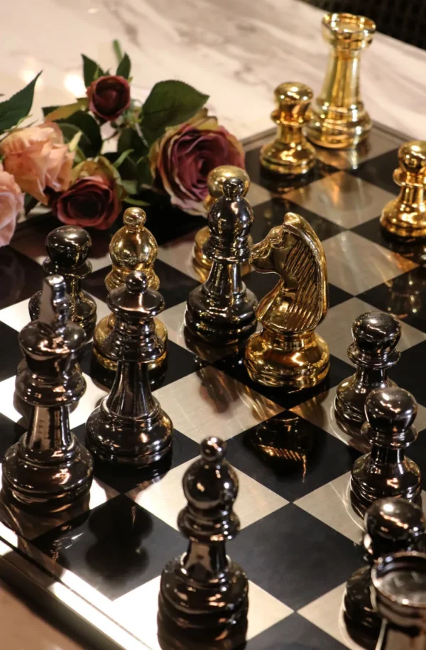 Jalalliset Koriste-Esineet>KARE Design Deco Chess Shakkipeli Koriste-esine 60x60cm