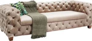 Sohvat | Olohuone>KARE Design Desire Sohva 3-istuttava, Samettia, Ecru