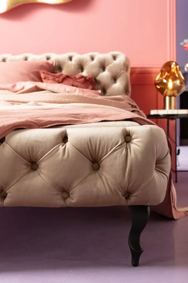 Sängyt>KARE Design Desire Velvet Ecru Sänky, Samettia 160x200cm