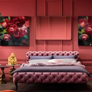 Sängyt>KARE Design Desire Velvet Sänky, Mauve 160x200cm