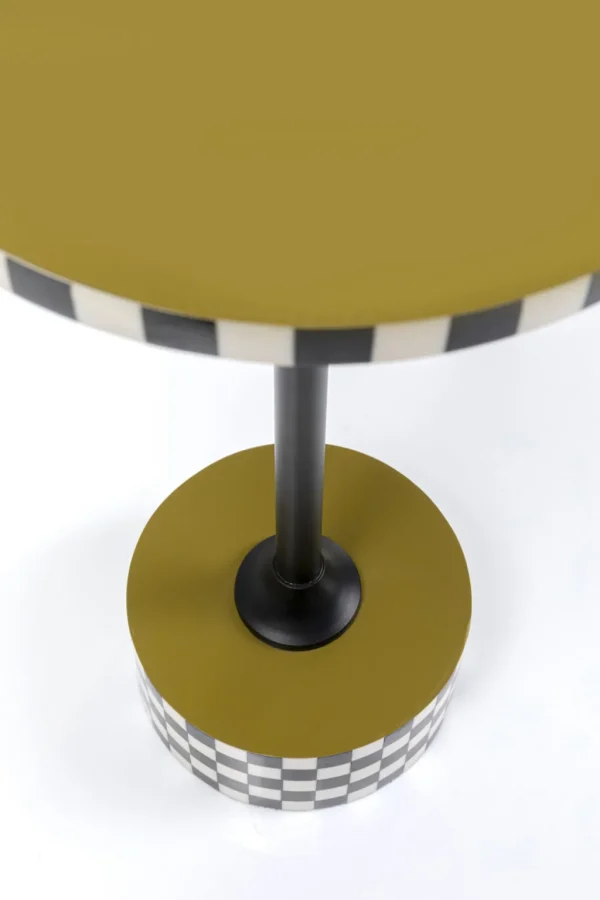 Sohvapöydät | Olohuone>KARE Design Domero Checkers Tammi, Sivupöytä - Oliivi Ø25cm