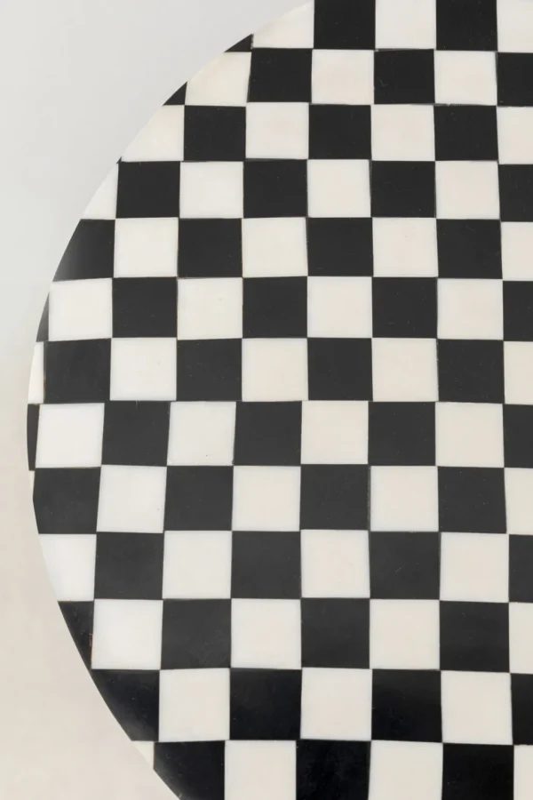 Sohvapöydät>KARE Design Domero Chess Shakki, Sivupöytä - Musta, Valkoinen Ø25cm