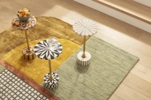 Sohvapöydät | Olohuone>KARE Design Domero Star Sivupöytä, Ruskea-valkoinen Ø40cm