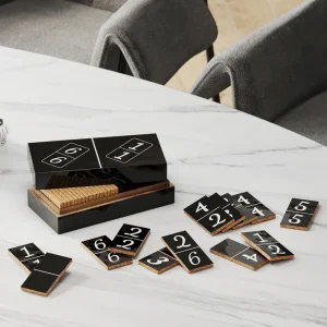Jalalliset Koriste-Esineet>KARE Design Domino Deco Peli, Koriste-esine, Musta 24x7cm