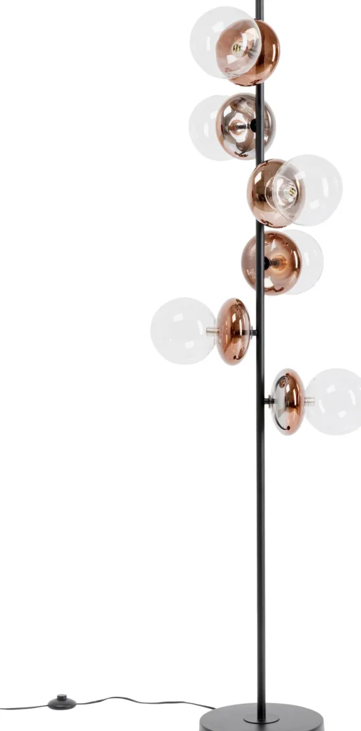 Lattiavalaisimet | Olohuone>KARE Design Double Bubble Lattiavalaisin Kupari 165cm