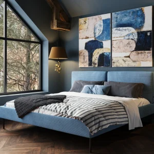 Sängyt>KARE Design East Side Sänky, Vakosamettia, Sininen 180x200cm