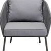 Olohuone | Nojatuolit>KARE Design Elba Nojatuoli, Harmaa, Ulkokaluste