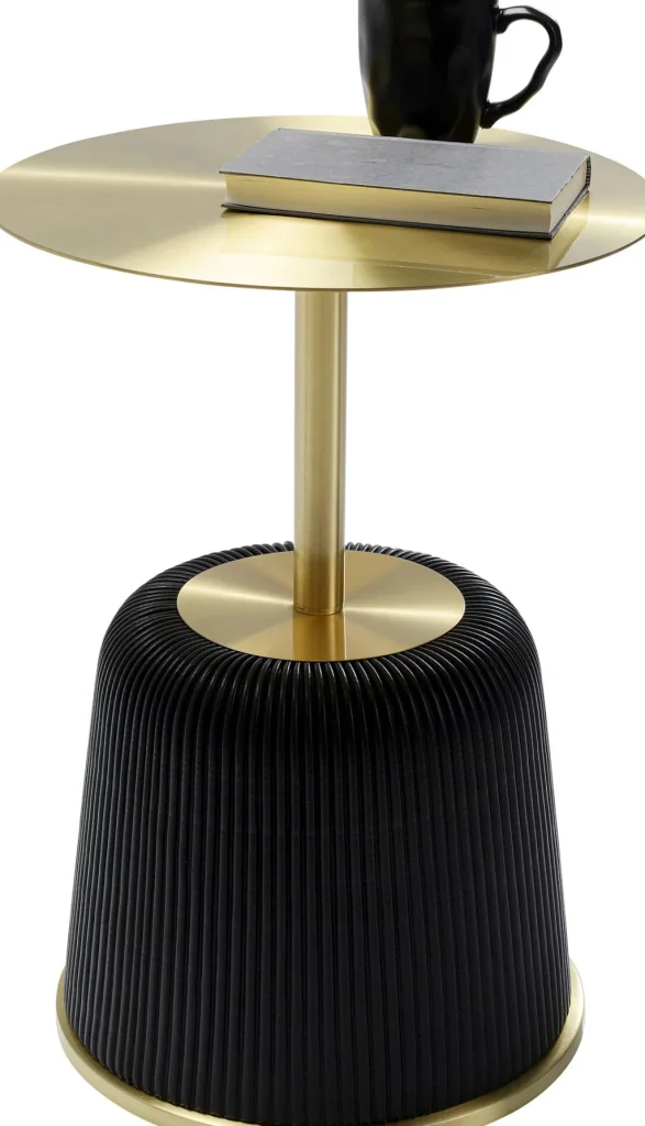 Sohvapöydät>KARE Design Endless Vegas Sivupöytä, Kulta, Musta Ø40cm