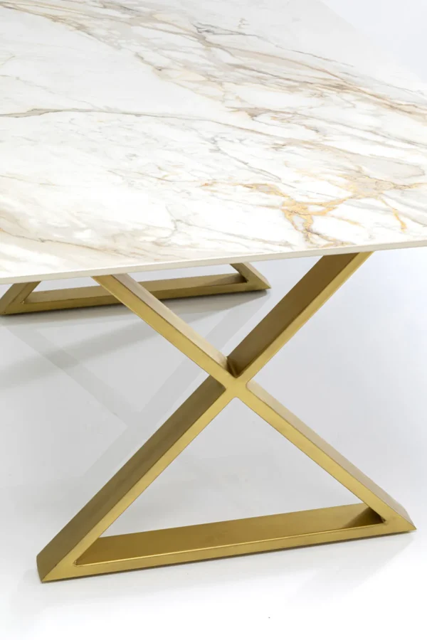 Pöydät>KARE Design Eternity Cross Pöytä, Kulta, Keraaminen Pöytälevy 180x90cm